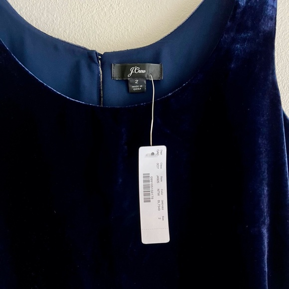 J. Crew Velvet Top, Navy - NWT - Picture 6 of 8